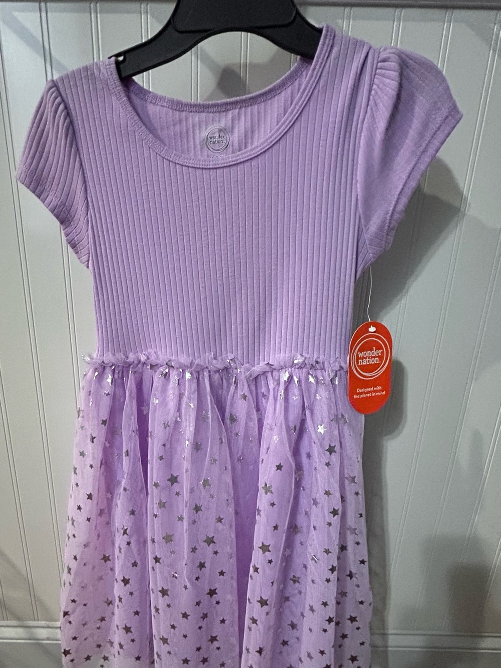 wonder nation Lavender Star Mesh Dress